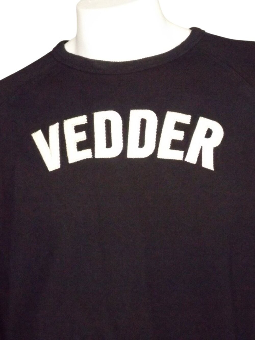EDDIE VEDDER Sweatshirt, L, Black, Cloth lettering "Vedder", EV, 2 sides, Cotton - Picture 2 of 11